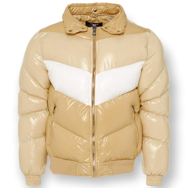 Jordan Craig Men Blocked Puffer Jacket (Sand)-Nexus Clothing