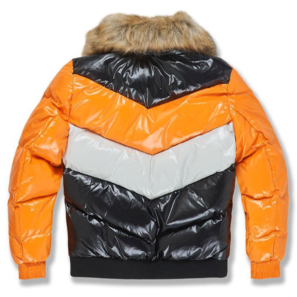 Jordan Craig Men Blocked Puffer Jacket(Total Orange)-Jackets & Coats-Jordan Craig- Nexus Clothing