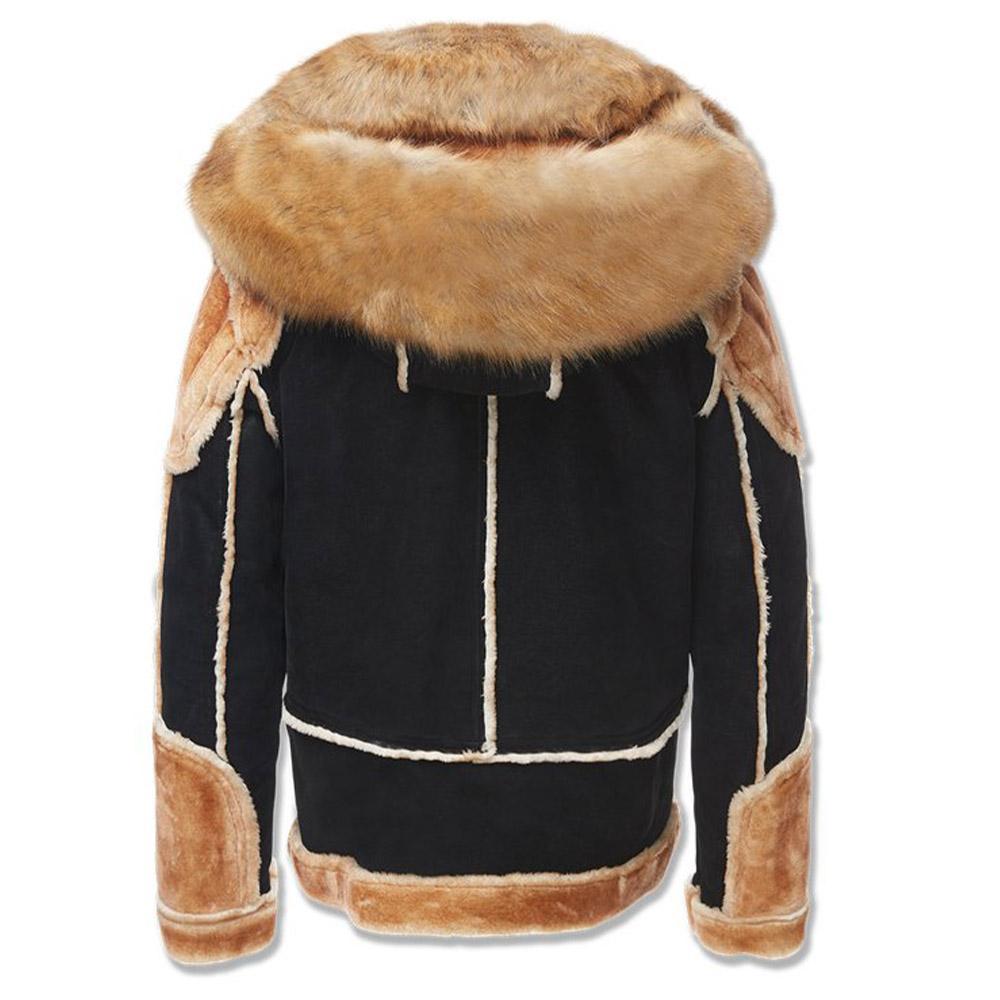 Jordan Craig Men EL Jefe Shearling Moto Jacket (Black Coffee)-Nexus Clothing