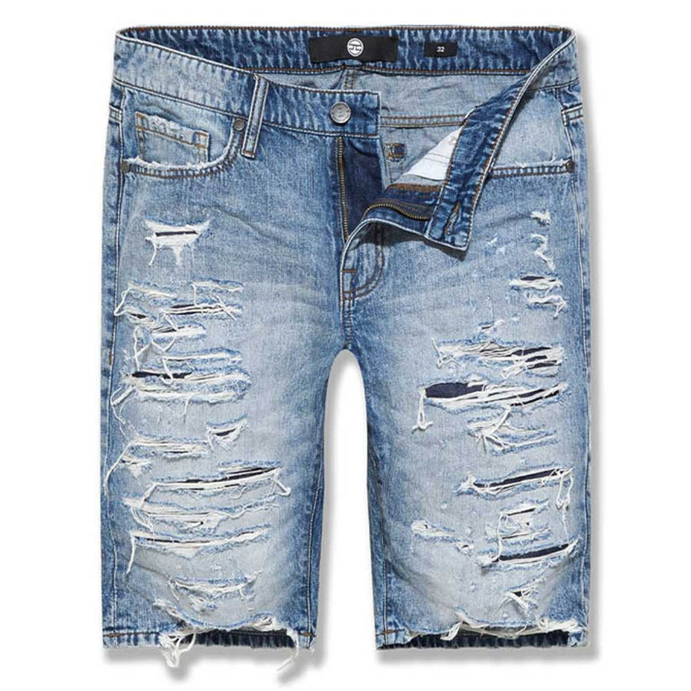Jordan Craig Men Ironbound Denim Shorts (Medium Blue)-Medium Blue-30-Nexus Clothing