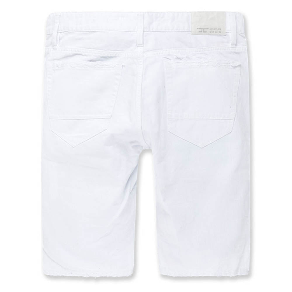 Jordan Craig Men Ironbound Twill Shorts (White)-Nexus Clothing