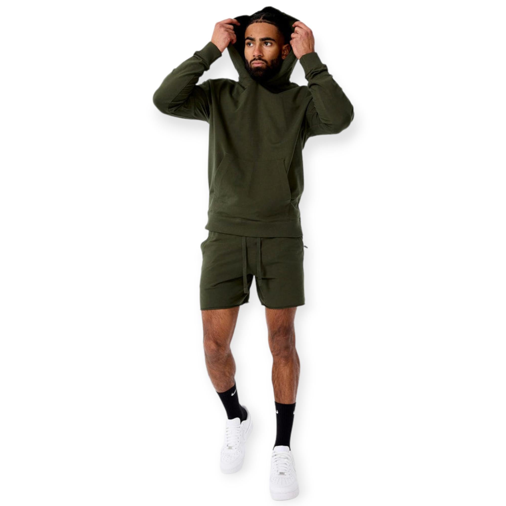 Jordan Craig Men Summer Breeze Pullover Hoodie (Army Green)-Nexus Clothing