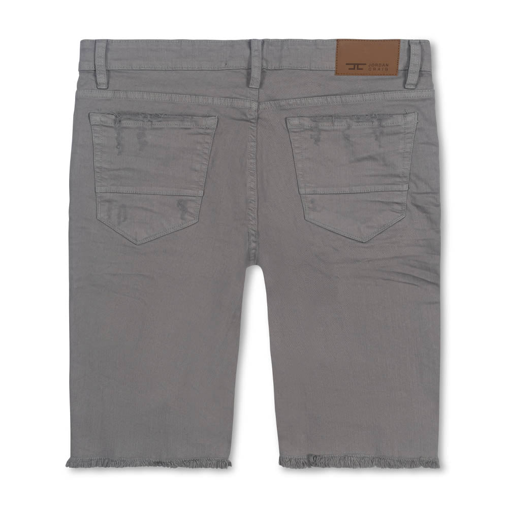 Jordan Craig Men Twill Garment Dyed Denim Shorts (Light Grey)