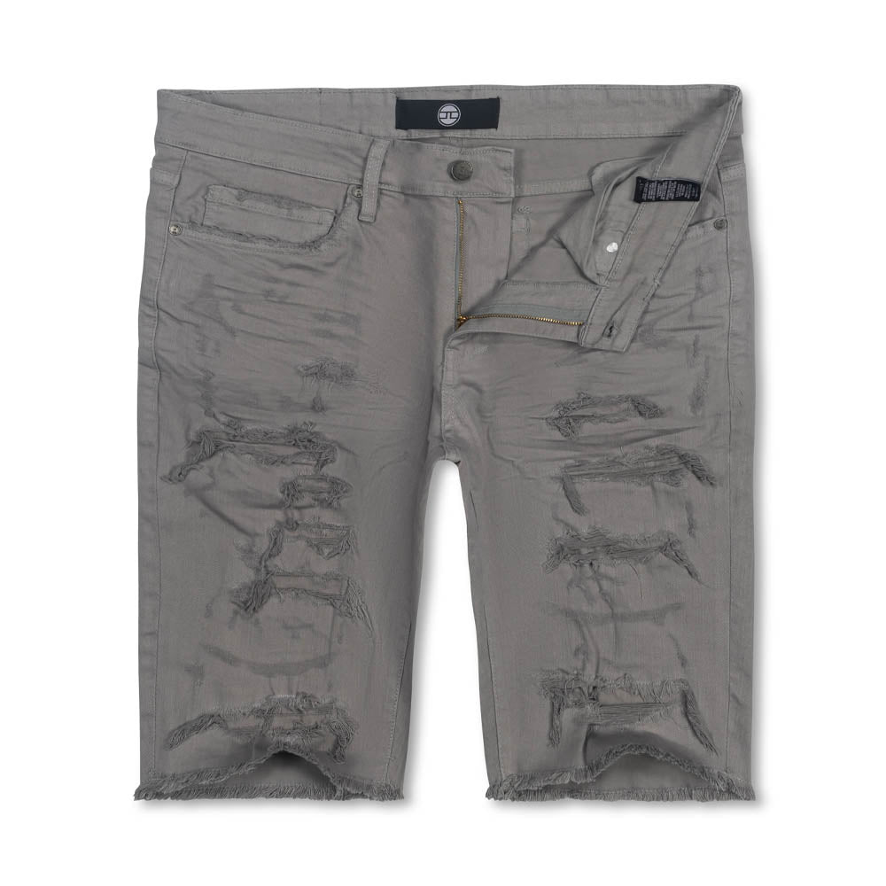 Jordan Craig Men Twill Garment Dyed Denim Shorts (Light Grey)