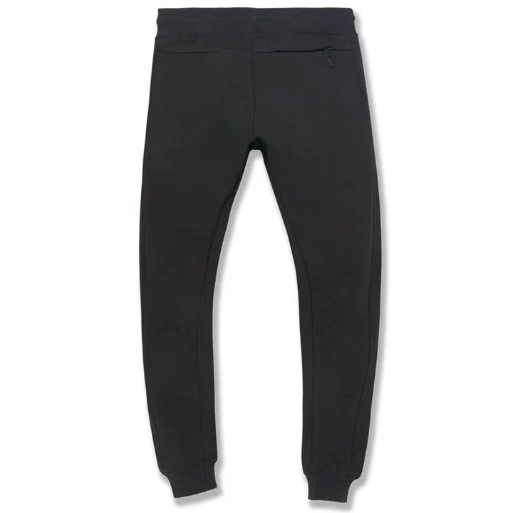 Jordan Craig Men Uptown Modern Basic Fleece Jogger Sweatpants (Black)-Nexus Clothing