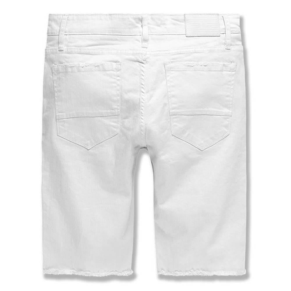 Jordan Craig Men Vegas Striped Denim Shorts (White)