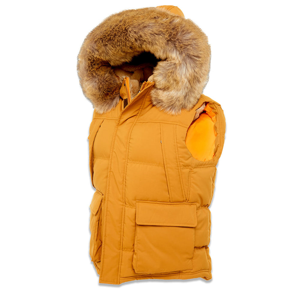 Jordan Craig Men Yukon Fur Puffer Vest (Wheat)-Nexus Clothing