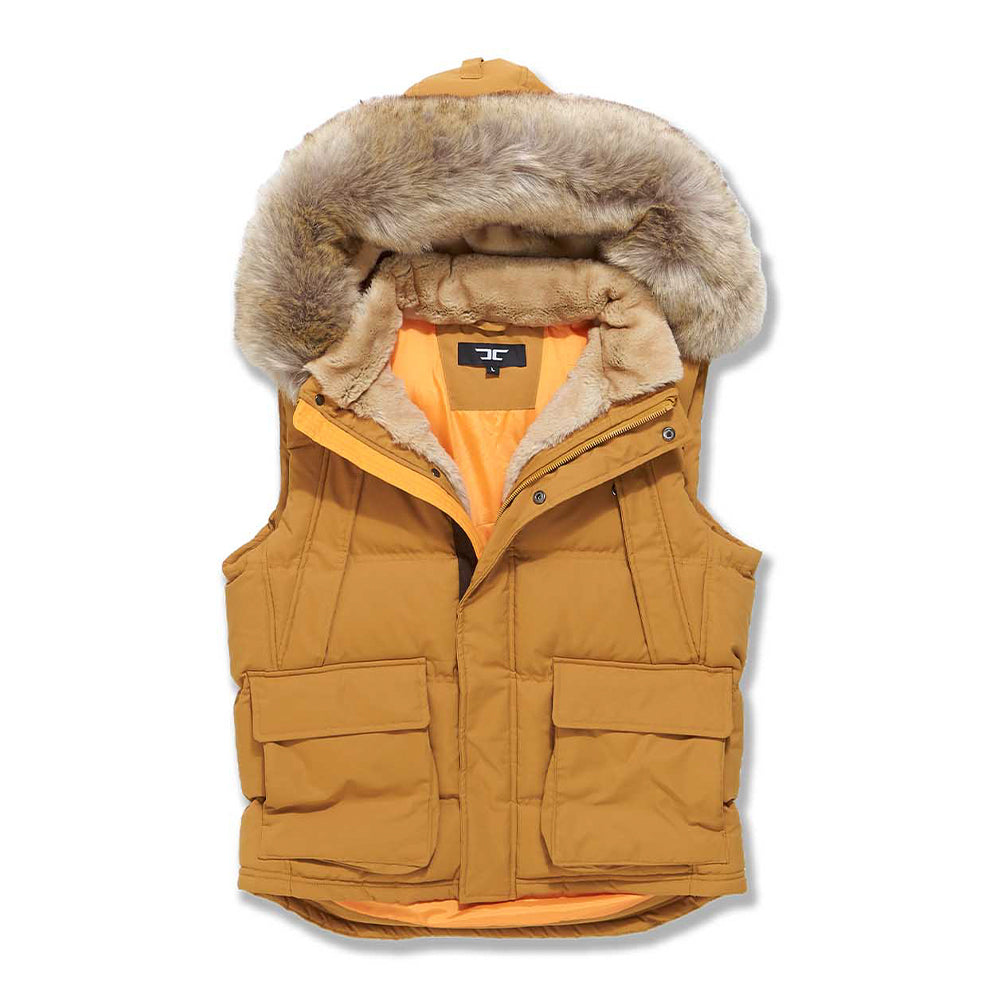 Jordan Craig Men Yukon Fur Puffer Vest (Wheat)-Wheat-XX-Large-Nexus Clothing