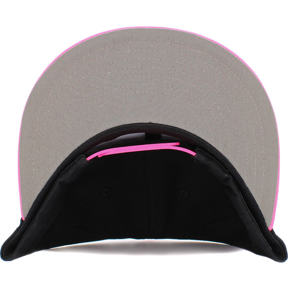 KB Ethos Men Basic Two Tone plain snapback hats (Black Pink) 4