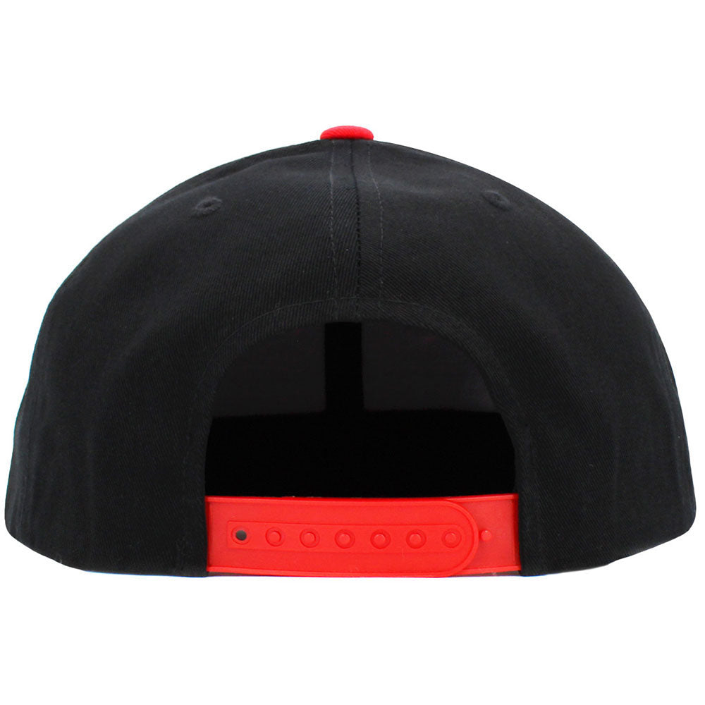 KBEthos Men Basic Two Tone Basic Snapback Hat (Black Red) 3