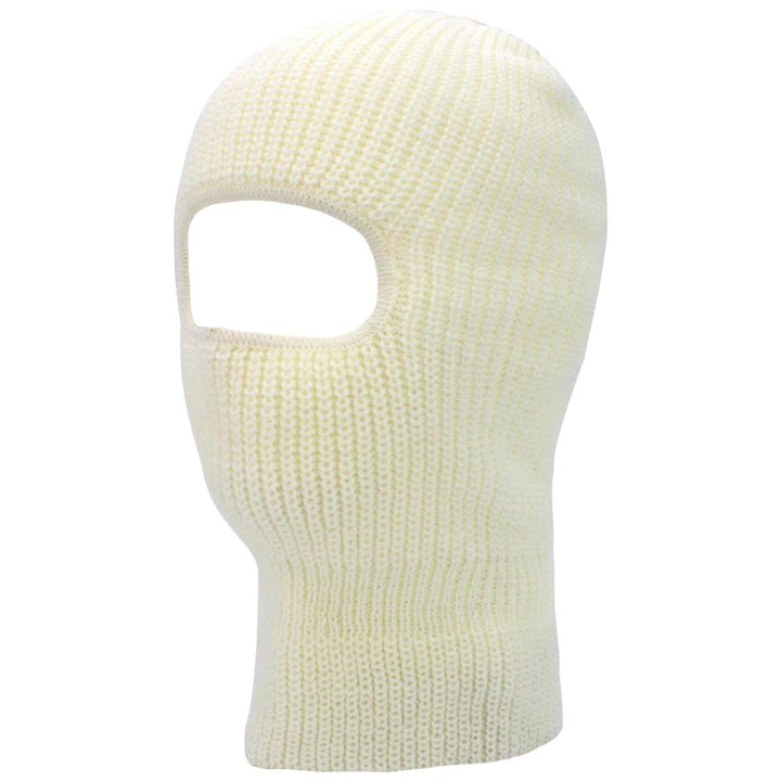 KB Ethos Men One Hole Basic Ski Mask Balaclavas (White)-White-OneSize-Nexus Clothing