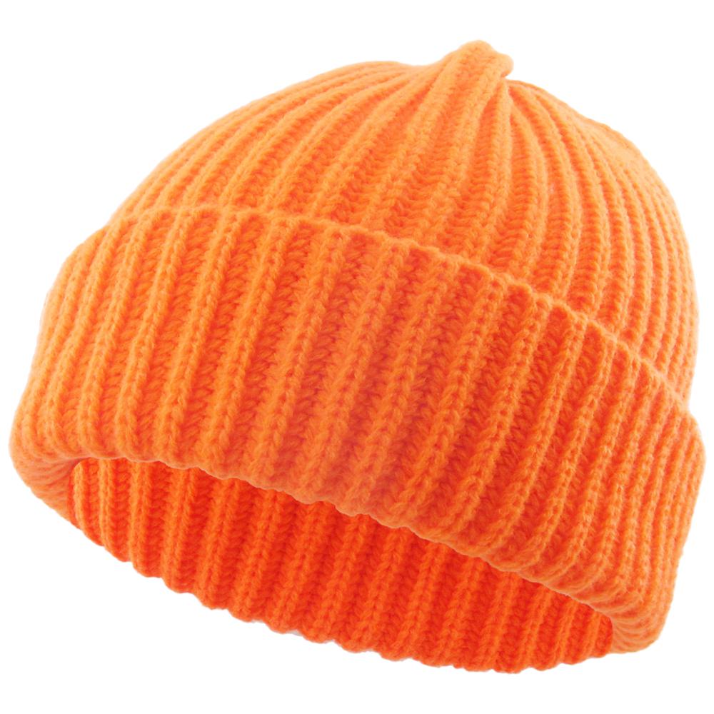 KB Ethos Men Ribbed Beanie (Neon Orange)-Neon Orange-OneSize-Nexus Clothing