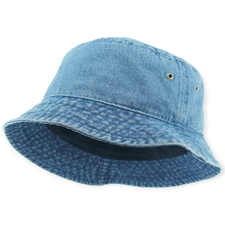 KB Ethos Solid Bucket Hat Fitted (Medium Denim )-Medium Denim-Large / X-Large-Nexus Clothing