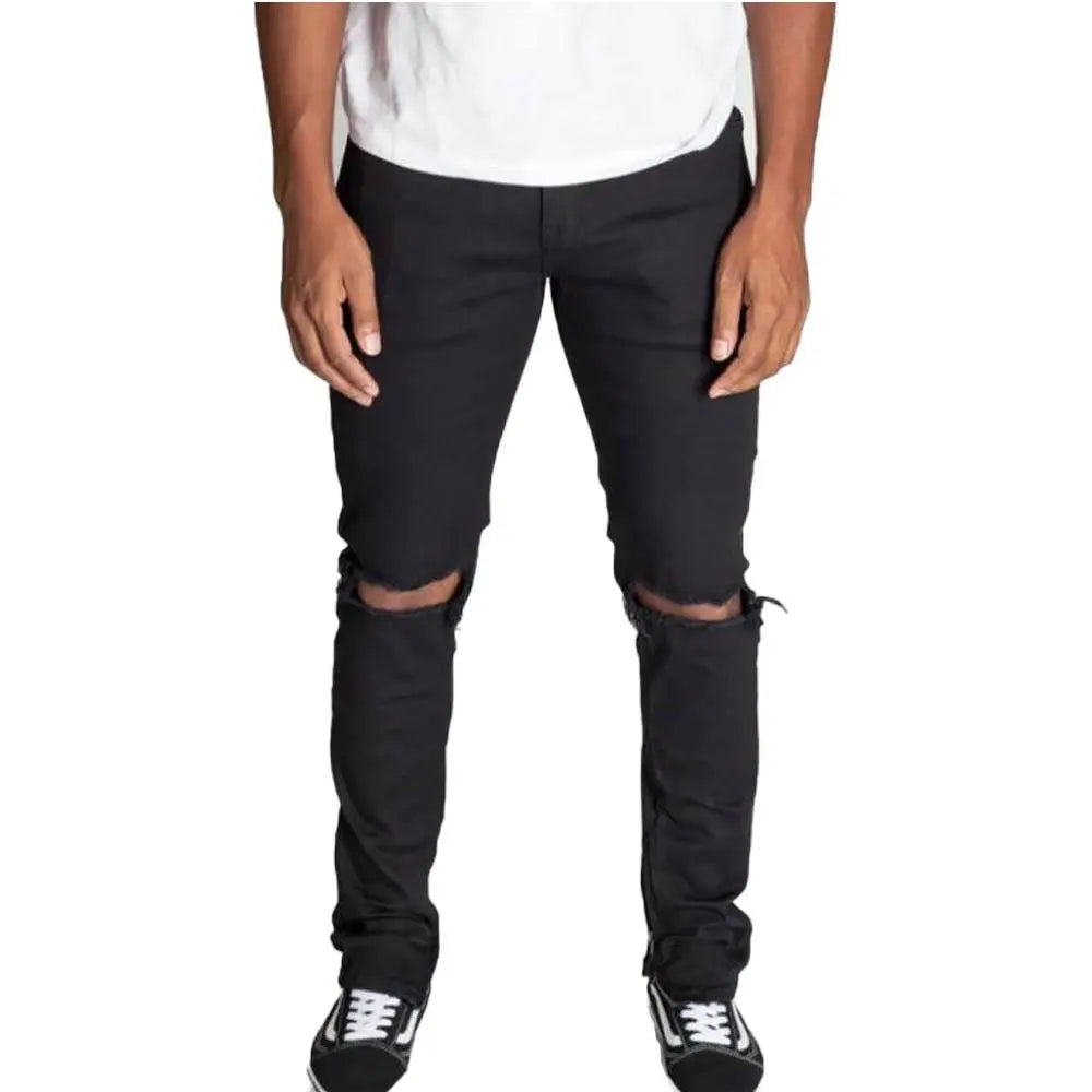 KDNK Destroyed Knee Jeans Black