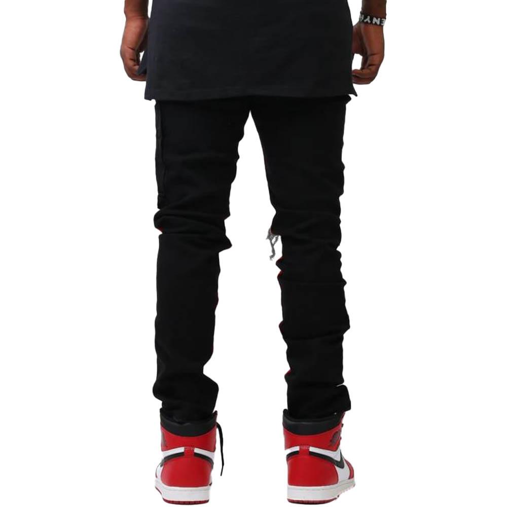 KDNK Men Contrast Cargo Pants (Black)-Nexus Clothing