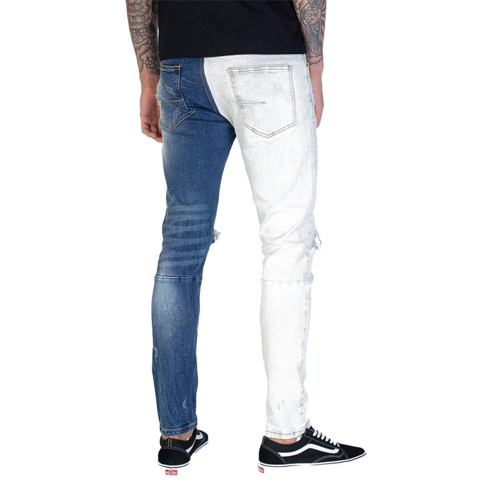 KDNK Men Contrast Jeans (Blue)-Nexus Clothing