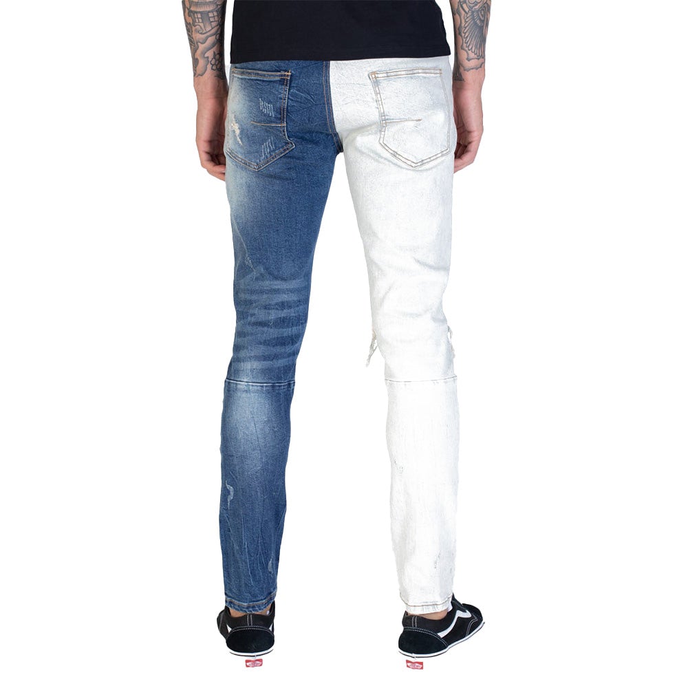 KDNK Men Contrast Jeans (Blue)-Nexus Clothing