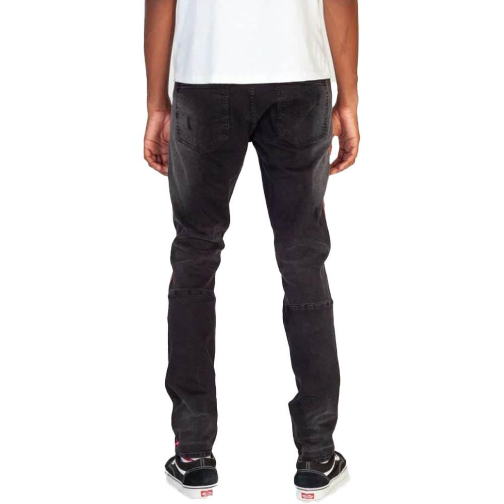KDNK Men Neon Embroidered Jeans (Dark Medium Grey)-Nexus Clothing