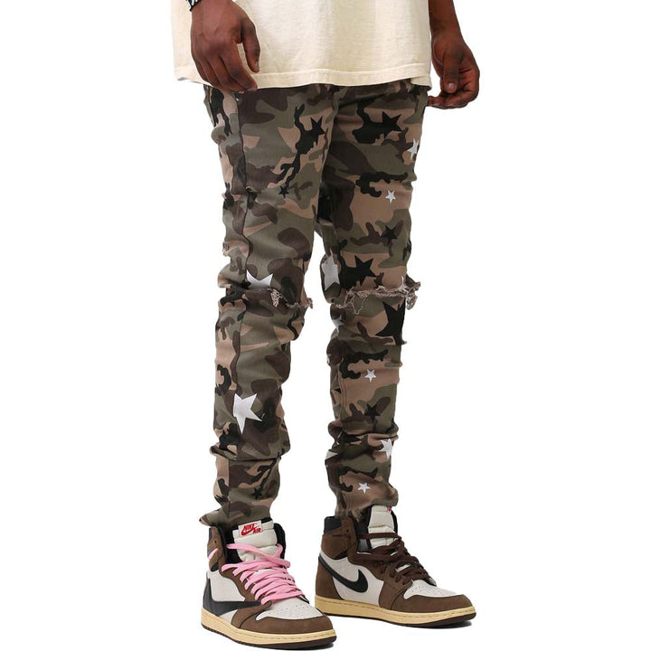 KDNK Men Star Camo Pants (Camo)-Nexus Clothing