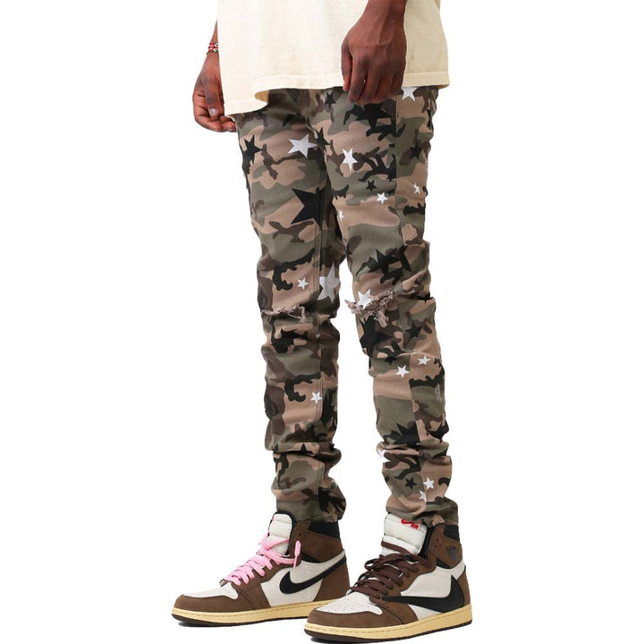 KDNK Men Star Camo Pants (Camo)-Nexus Clothing