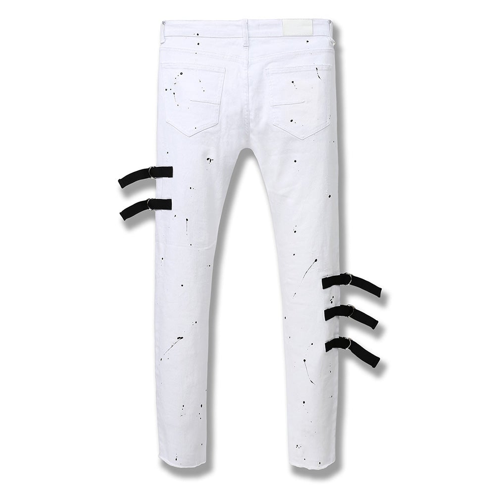 KDNK Men Utility Pants (White)-Nexus Clothing