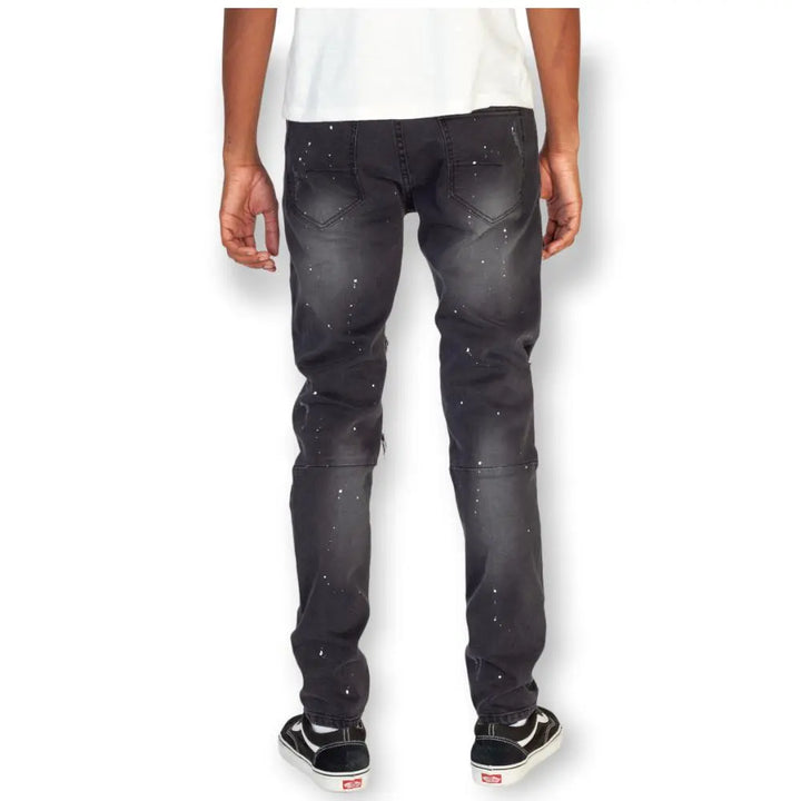 KDNK Multi Patched Jeans (Black)-Nexus Clothing