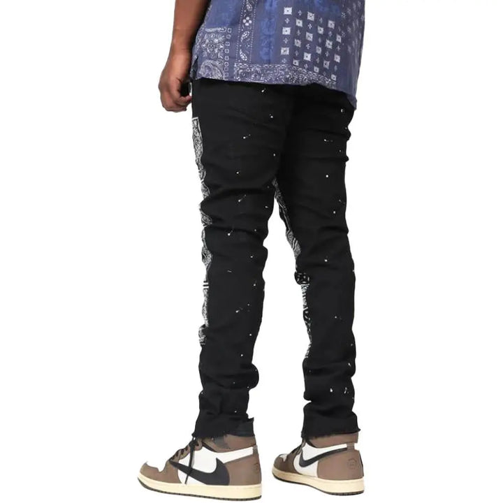 KDNk Men All Bandana Pants (Black)-Nexus Clothing