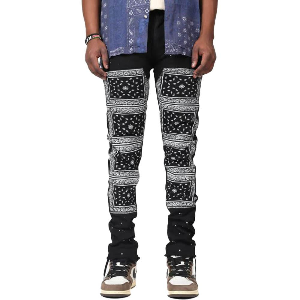 AIRNINE Men's Bandana Fleece Jogger Pants Sweatpants (S to 3XL) (Medium,  Red_AJ908) at Amazon Men's Clothing store