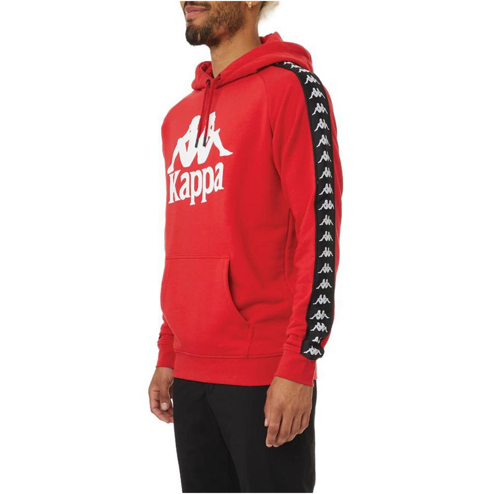 Kappa 222 Banda Hurtado-2 Hoodie Red Black-Hoodies & Sweatshirts-Kappa- Nexus Clothing