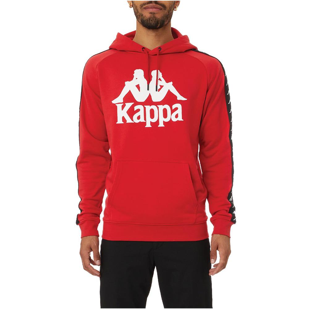 Kappa 222 Banda Hurtado-2 Hoodie Red Black-Hoodies & Sweatshirts-Kappa-Red Black-Small- Nexus Clothing