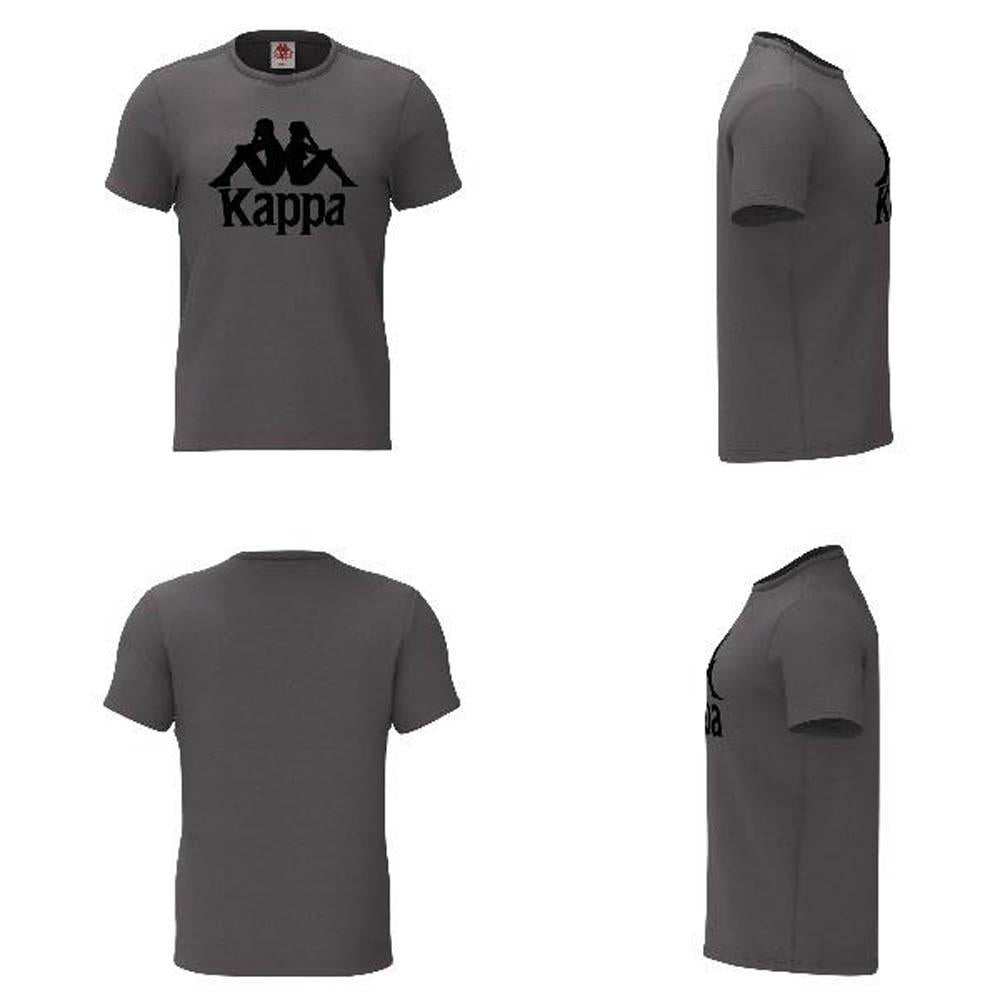 Kappa Authentic Estes T-Shirt Grey Medium Mel Black