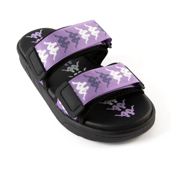 Kappa Men 222 BANDA ASTER 4 SANDALS Black Lilac White-Nexus Clothing