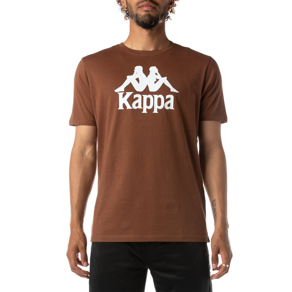 Kappa Men Authentic Estessi T-Shirt (Brown)-BROWN DK-BRIGHT-XX-Large-Nexus Clothing