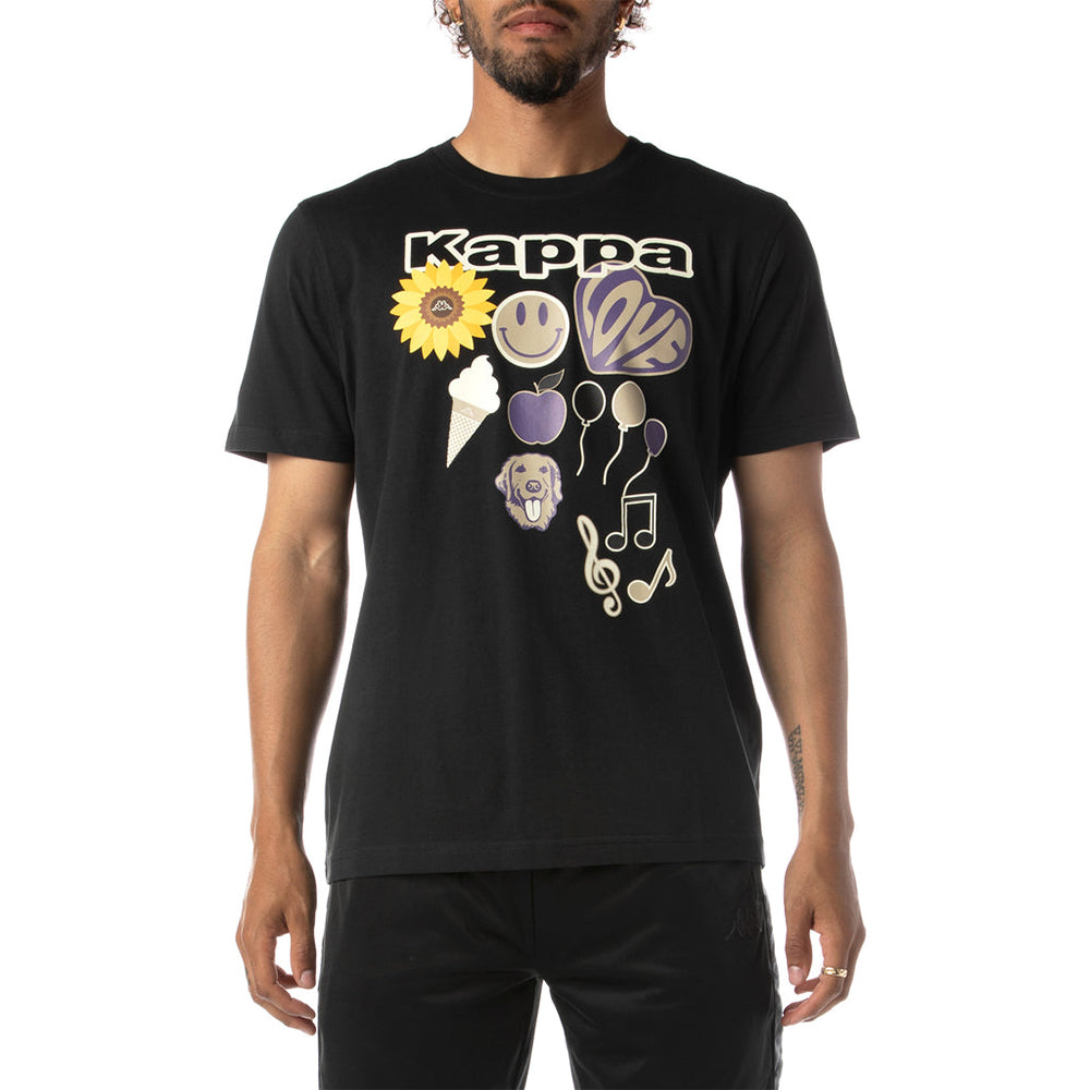 Kappa Men Logo Tutto T-Shirt (Black)-BLACK-GRAPE-WHIT-XX-Large-Nexus Clothing