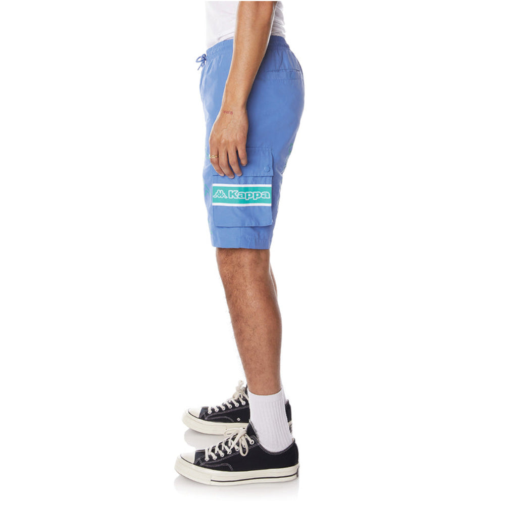 Kappa Men logo tape esso (Blue Ultramarine)-Men-Bottoms-Shorts-Mesh-Kappa- Nexus Clothing