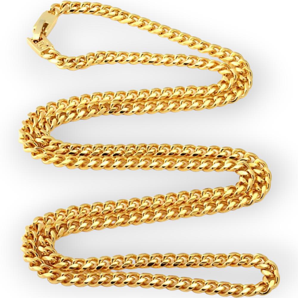 King Ice Men 5mm Maiami Cuban Link Chain (Gold)-Accessories-Jewelry-King Ice-Gold-OneSize- Nexus Clothing