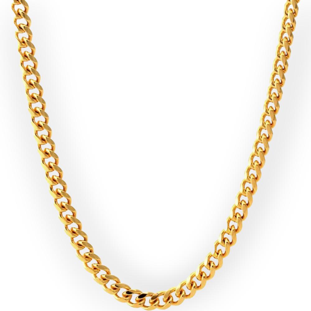 King Ice Men 5mm Maiami Cuban Link Chain (Gold)-Accessories-Jewelry-King Ice-Gold-OneSize- Nexus Clothing