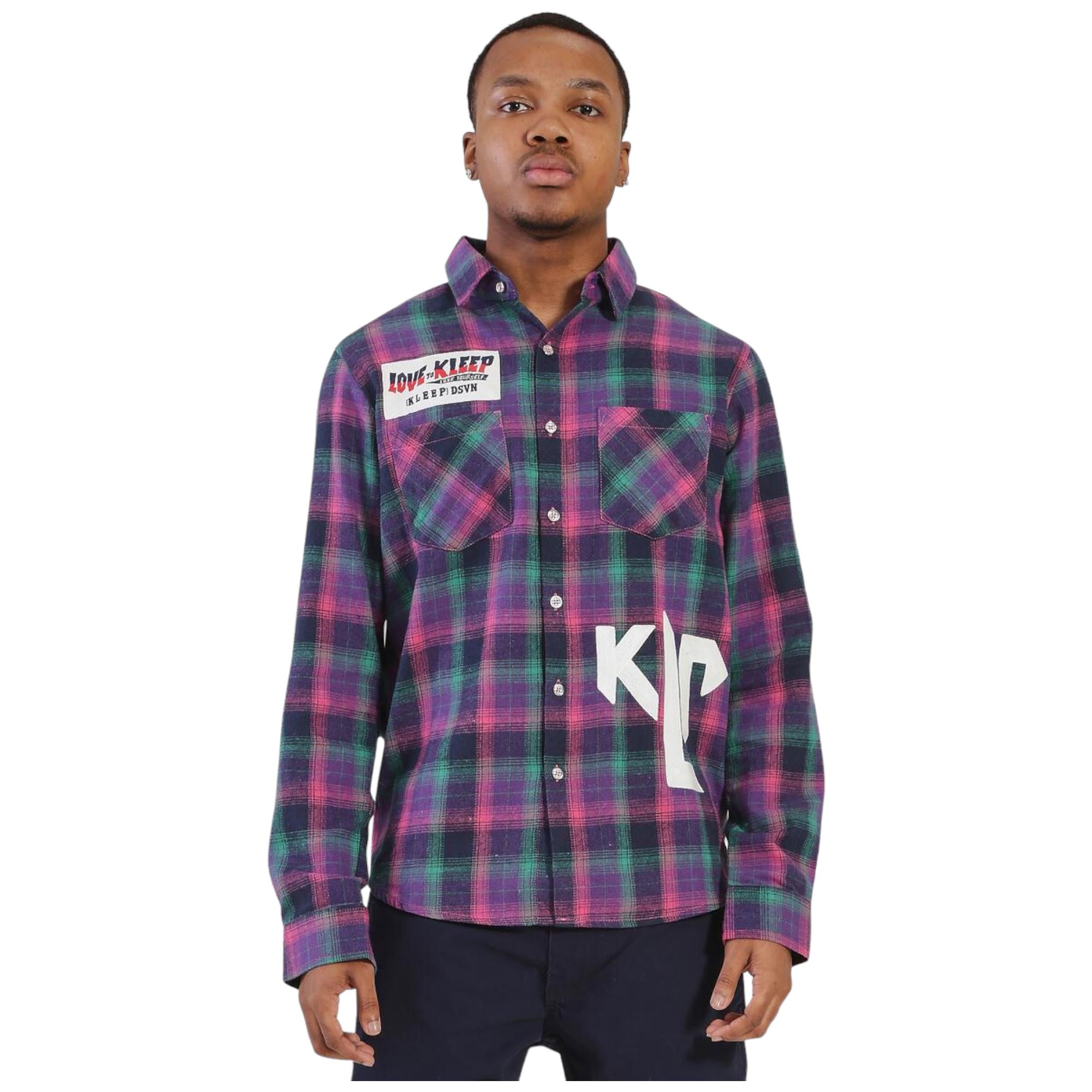 Kleep Men premium flannel button-down shirt (ZEN)-ZEN-X-Large-Nexus Clothing