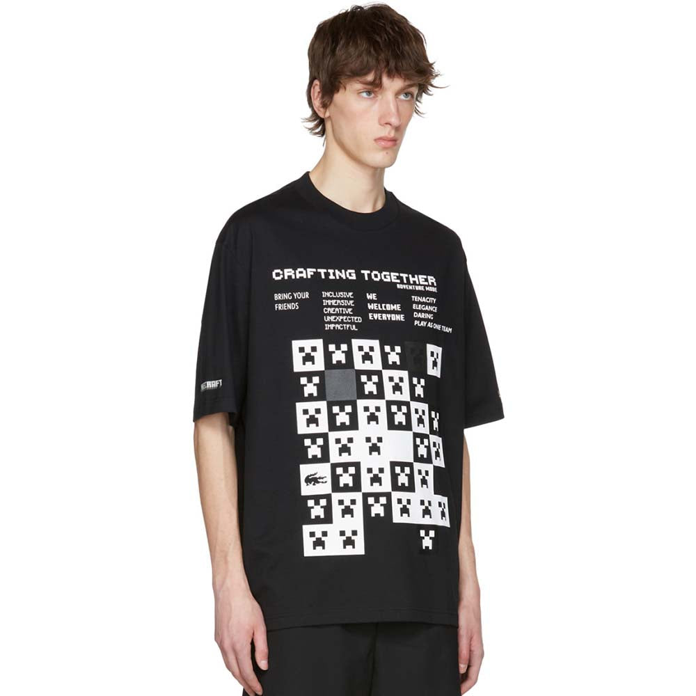 LACOSTE Men Minecraft Edition Tee (Black)-Nexus Clothing