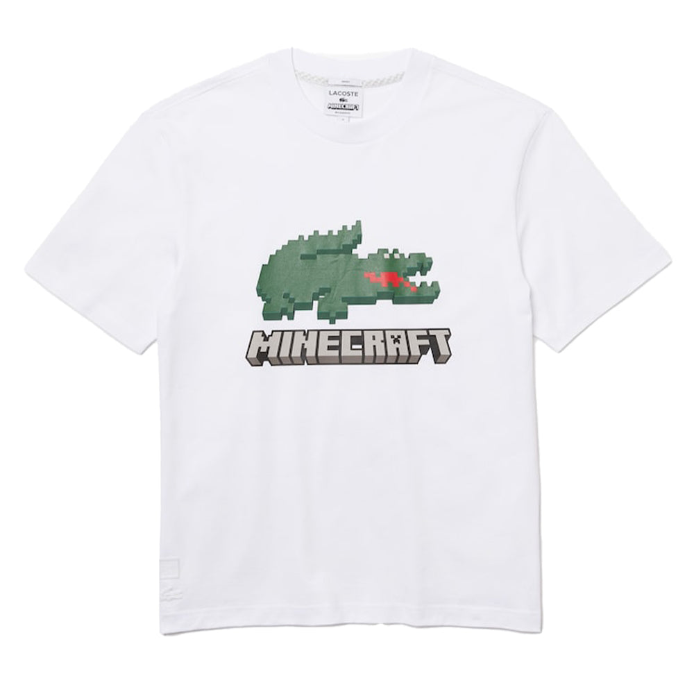 LACOSTE Men Minecraft Tee (White)-White-X-Small-Nexus Clothing