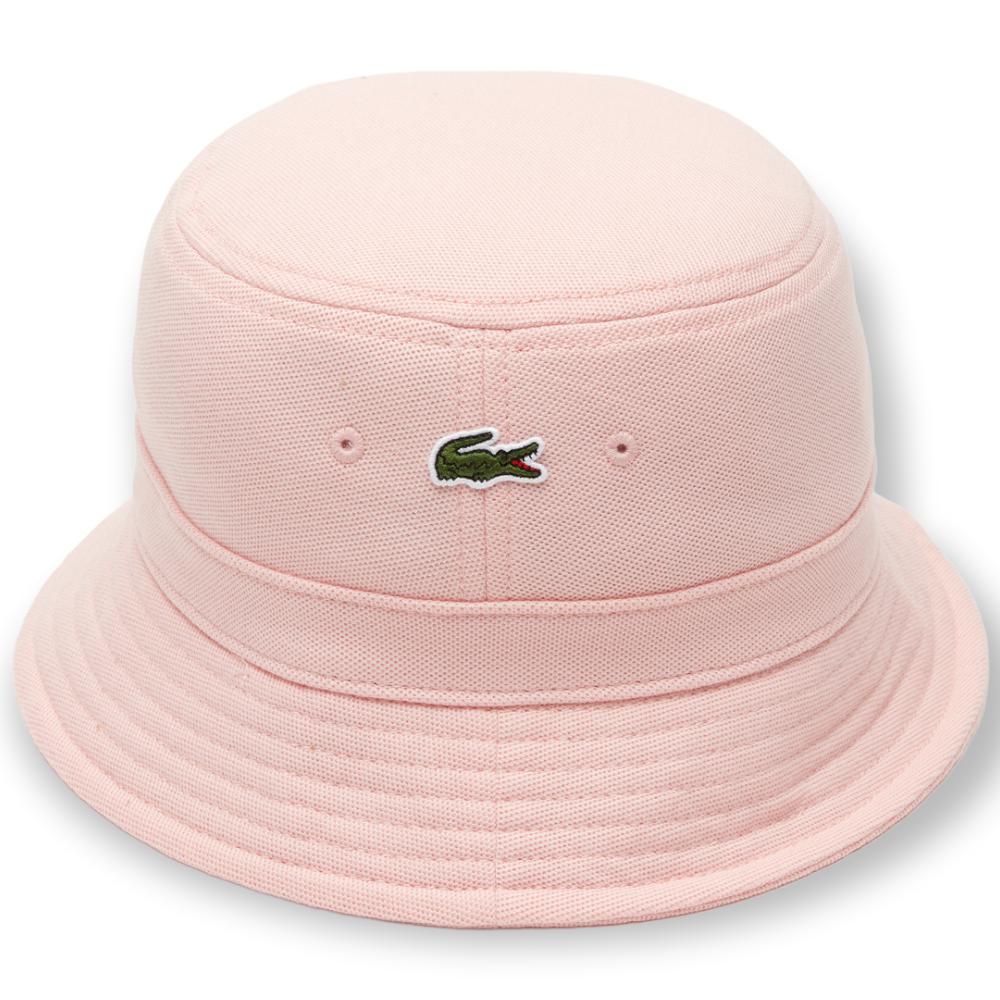 LACOSTE Men Organic Cotton Bucket Hat (Pink)-Pink-Large-Nexus Clothing