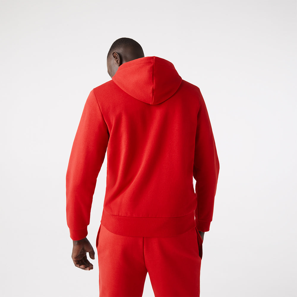 LACOSTE Men's Kangaroo Pocket Sweatshirt (Red)-Nexus Clothing