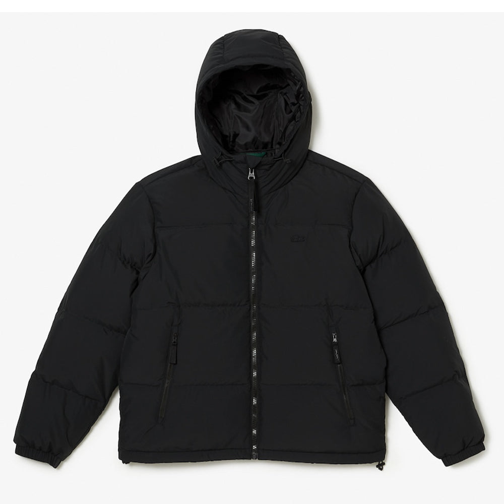 LACOSTE Men's Quilted Water-Repellent Jacket (Black)-Black-Large-Nexus Clothing
