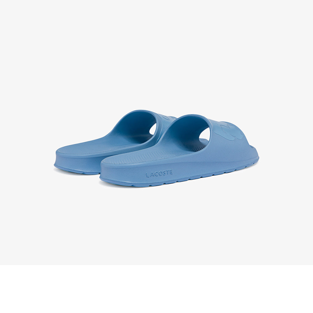 Lacoste Men's Croco 2.0 Synthetic Logo Strap Slides (Light Blue)-Nexus Clothing