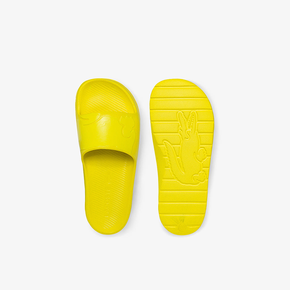 Lacoste Men's Croco 2.0 Synthetic Logo Strap Slides (Yellow)-Nexus Clothing