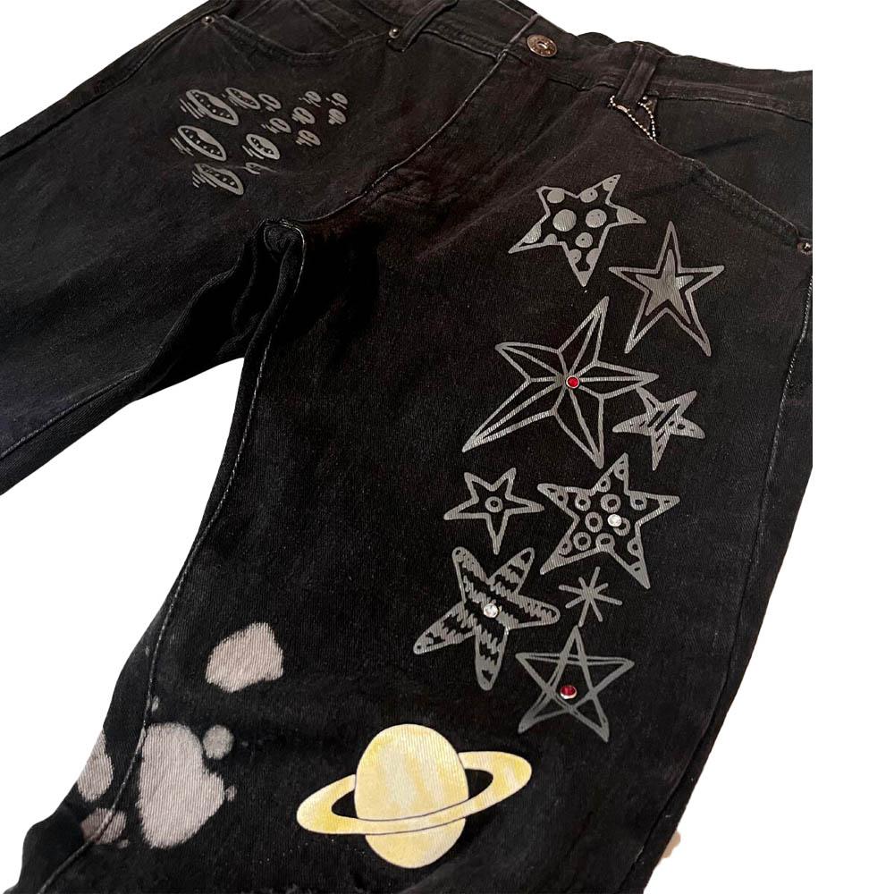 Motive Denim Men Star Space Denim W Subtle Rhinestone Detail (Jet Black)-Nexus Clothing