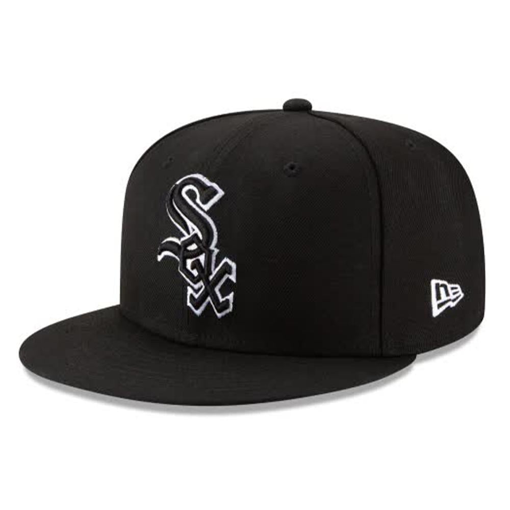 New Era Chicago White Sox Black Outline 59FIFTY Fitted Hat-Black White-6-Nexus Clothing
