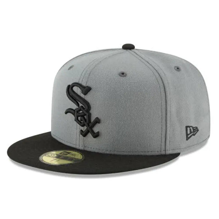 New Era Chicago White Sox Storm Gray Basic 59FIFTY Fitted Hat-Gray Black-6-Nexus Clothing