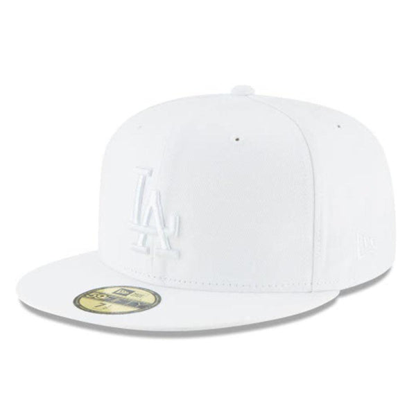 New Era Los Angeles Dodgers Whiteout Basic 59Fifty Fitted, White / 7 1/2