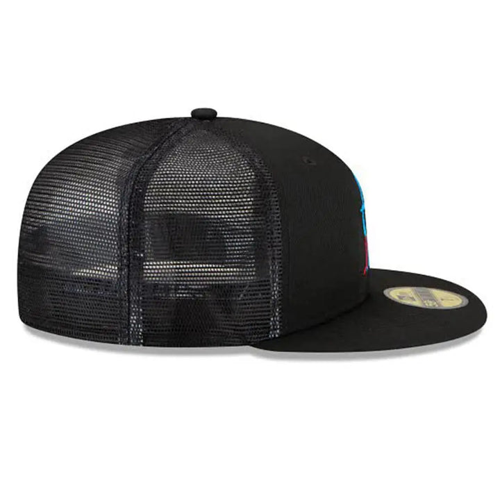 New Era Men 59Fifty MLB Miami Marlins ASGW Black Mesh back Fitted-Nexus Clothing